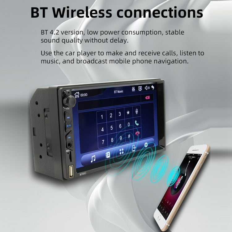 B700C HD 7 inch Universal Car MP5 Player with Wired Carplay, Support FM & Bluetooth & TF Card, B700C - HoMEdemic™ 