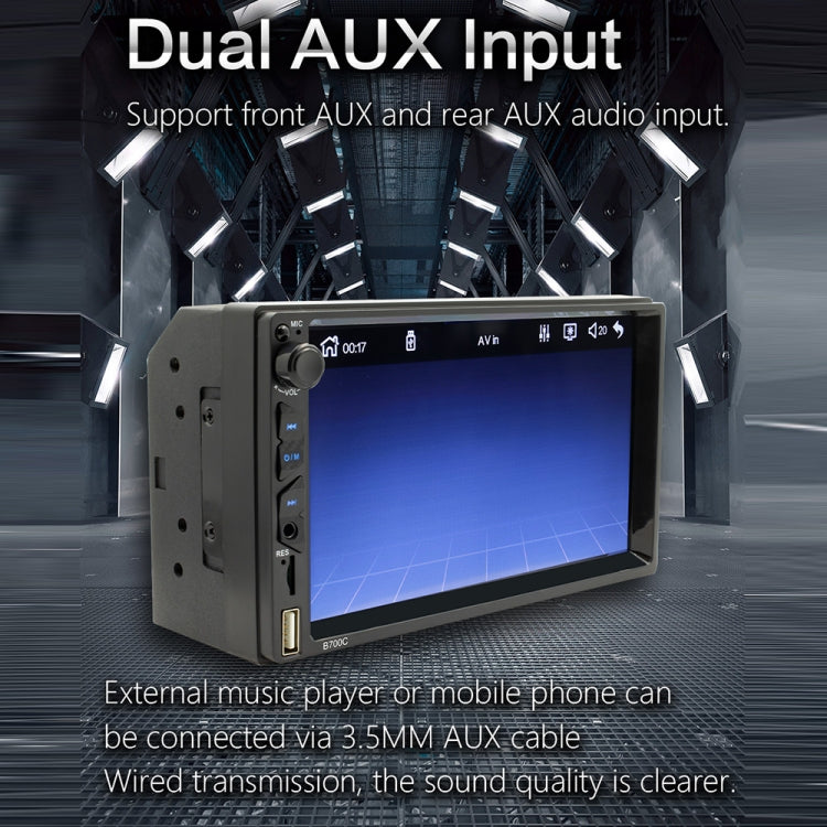 B700C HD 7 inch Universal Car MP5 Player with Wired Carplay, Support FM & Bluetooth & TF Card, B700C - HoMEdemic™ 