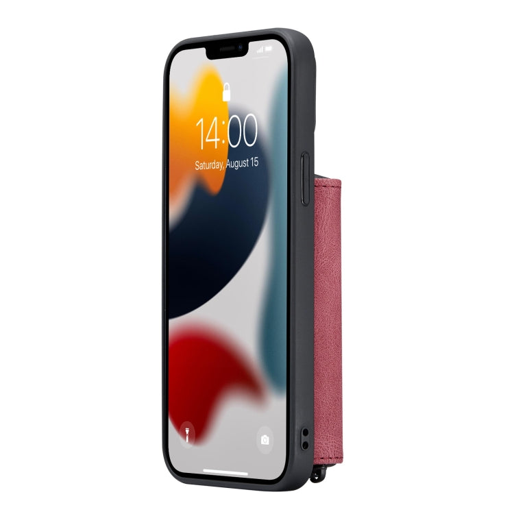 For iPhone 13 Pro JEEHOOD Magnetic Zipper Horizontal Flip Leather Case with Holder & Card Slot & Wallet (Red) - HoMEdemic™ 