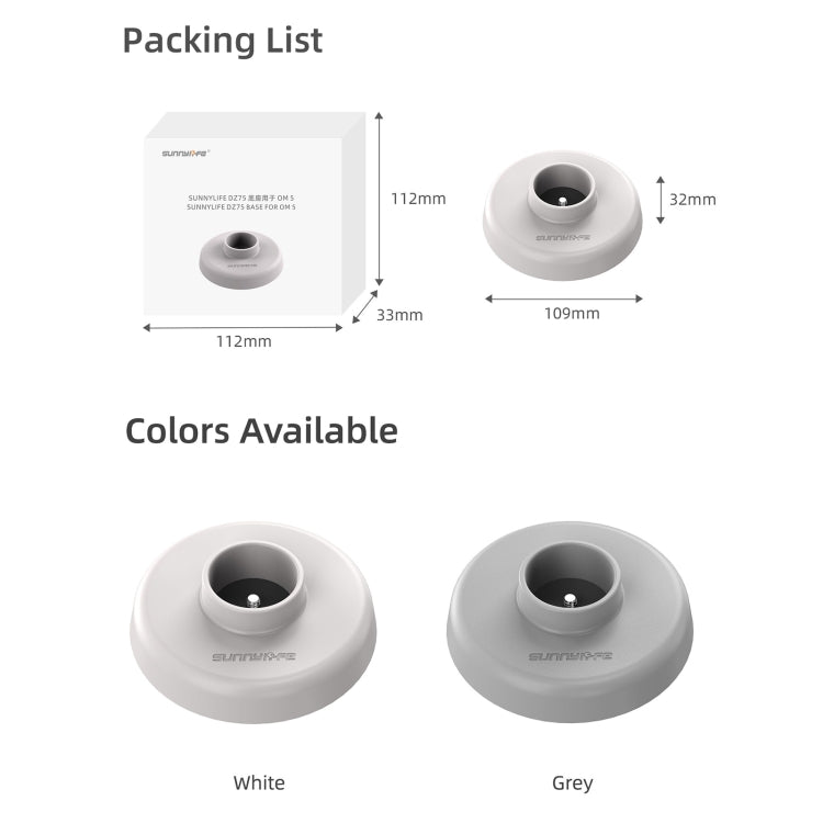 Sunnylife DZ75 Mobile Phone Gimbal Desktop Fixed Stand Base for DJI OM 5(White) - HoMEdemic™ 