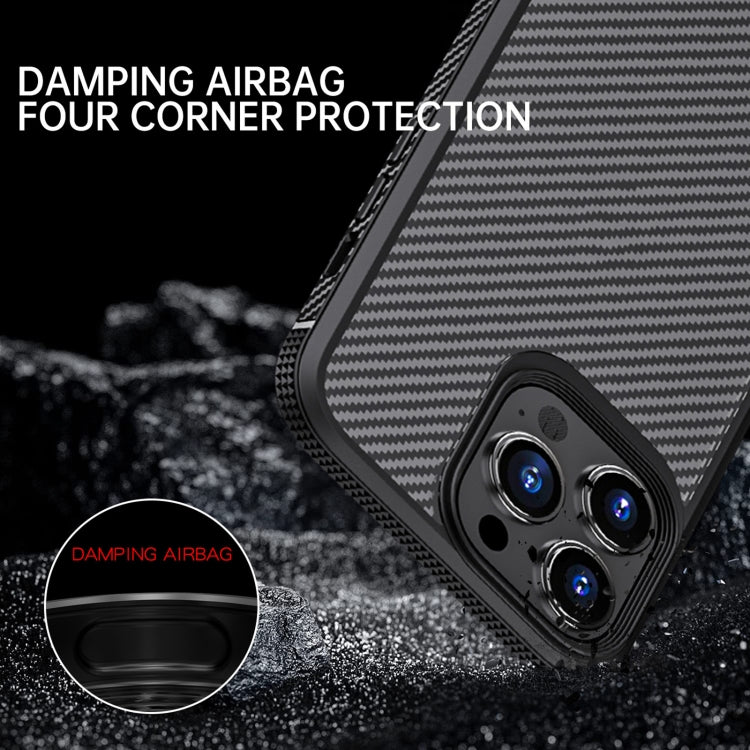 For iPhone 13 iPAKY MG Series Carbon Fiber TPU + PC Shockproof Case(Black) - HoMEdemic™ 
