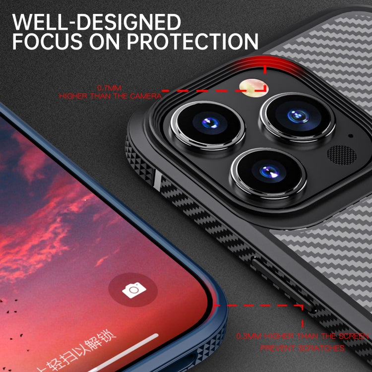 For iPhone 13 iPAKY MG Series Carbon Fiber TPU + PC Shockproof Case(Black) - HoMEdemic™ 