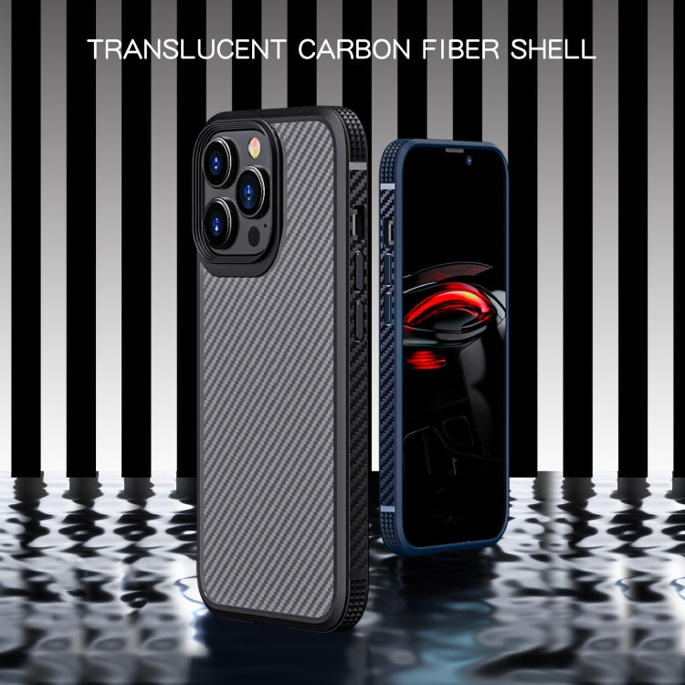 For iPhone 13 Pro iPAKY MG Series Carbon Fiber TPU + PC Shockproof Case (Black) - HoMEdemic™ 