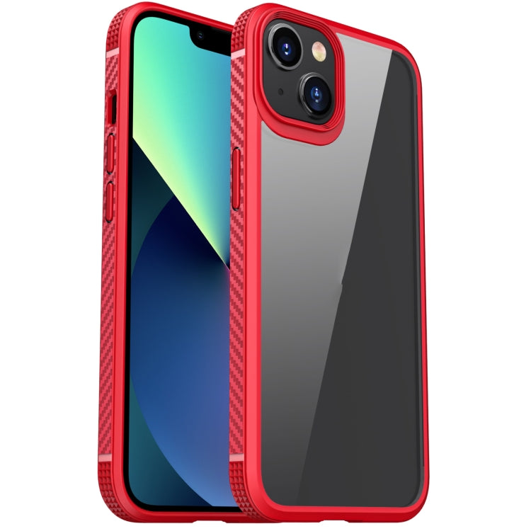 For iPhone 13 mini iPAKY MG Series Transparent TPU + PC Airbag Shockproof Case (Red) - HoMEdemic™ 