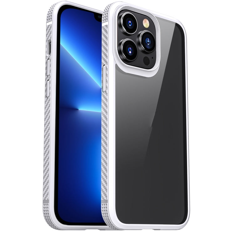 For iPhone 13 Pro iPAKY MG Series Transparent TPU + PC Airbag Shockproof Case (White) - HoMEdemic™ 
