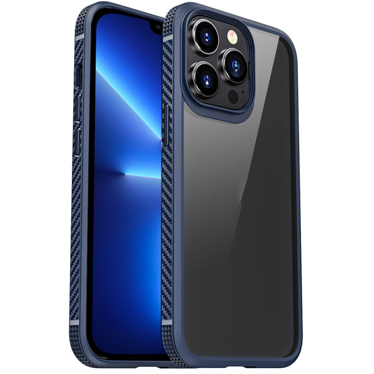 For iPhone 13 Pro Max iPAKY MG Series Transparent TPU + PC Airbag Shockproof Case (Blue) - HoMEdemic™ 