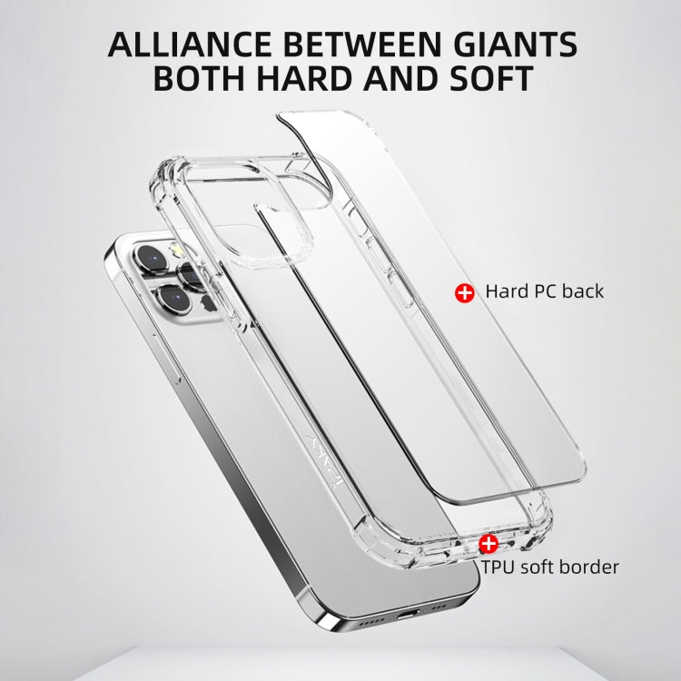 For iPhone 13 Pro iPAKY Crystal Clear Series Transparent Shockproof TPU + PC Protective Case - HoMEdemic™ 