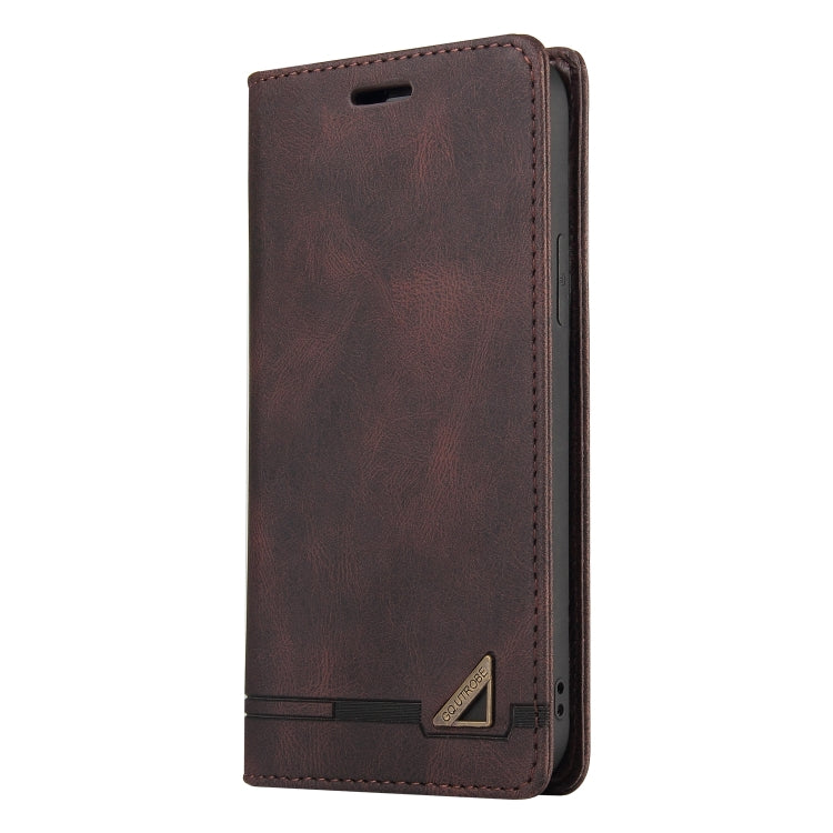 For Samsung Galaxy A03s 166mm Skin Feel Anti-theft Brush Horizontal Flip Leather Case with Holder & Card Slots & Wallet(Brown), For Samsung Galaxy A03s 166mm
