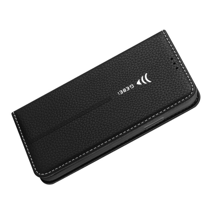 For iPhone XS / X GEBEI PU+TPU Horizontal Flip Protective Case with Holder & Card Slots(Black) - HoMEdemic™ 