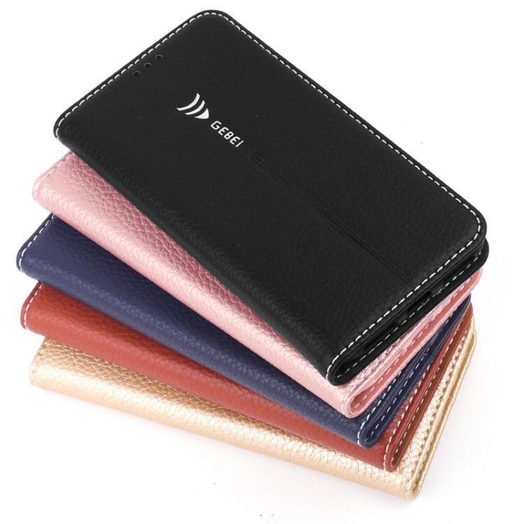 For iPhone XS / X GEBEI PU+TPU Horizontal Flip Protective Case with Holder & Card Slots(Blue) - HoMEdemic™ 