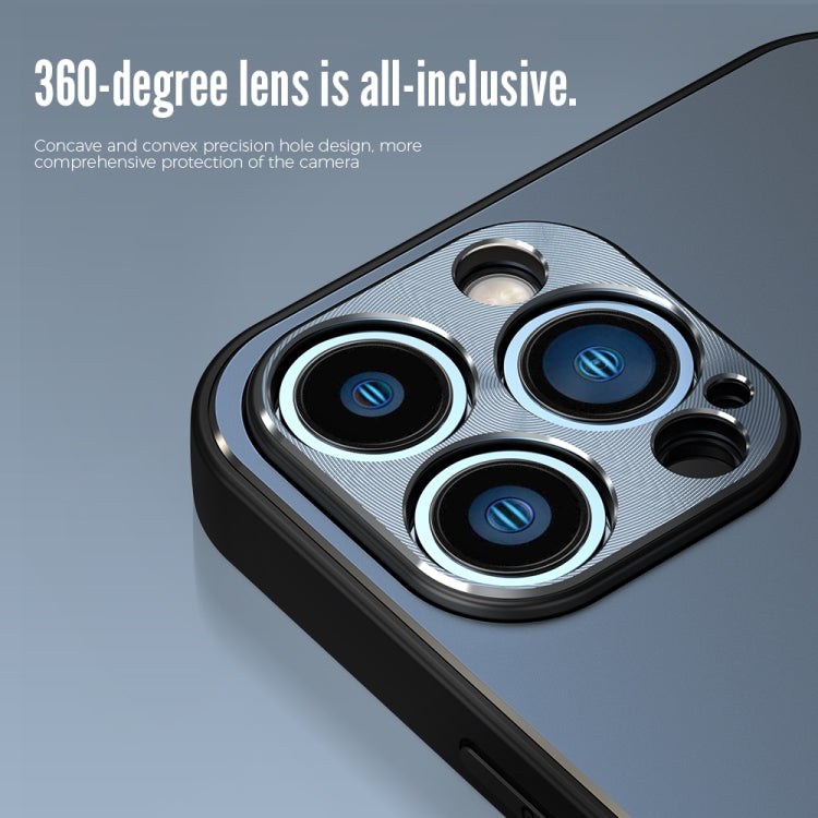 For iPhone 12 R-JUST RJ-52 3-Line Style Metal TPU Shockproof Protective Case(Black) - HoMEdemic™ 