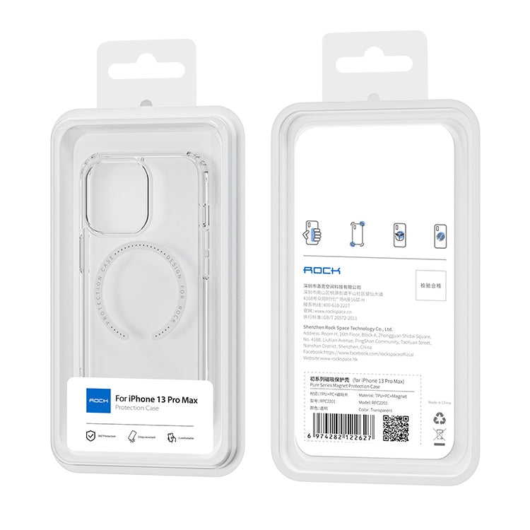 For iPhone 13 ROCK Transparent Magnetic Shockproof Protective Case - HoMEdemic™ 