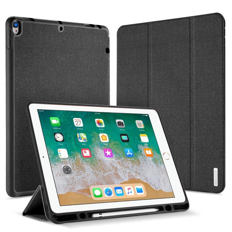 DUX DUCIS Domo Series Horizontal Flip Magnetic TPU + PU Leather Tablet Case with Three-folding Holder & Pen Slot For iPad Pro 12.9 inch 2017(Black) - HoMEdemic™ 