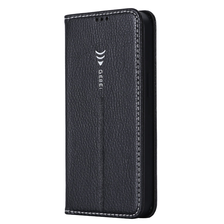 For iPhone 13 Pro GEBEI PU+TPU Horizontal Flip Protective Case with Holder & Card Slots (Black) - HoMEdemic™ 