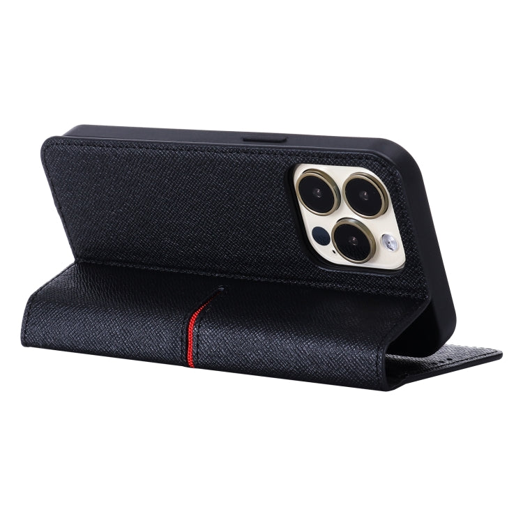 For iPhone 13 Pro GEBEI Top-grain Leather Horizontal Flip Protective Case with Holder & Card Slots & Wallet & Photo Frame (Black) - HoMEdemic™ 