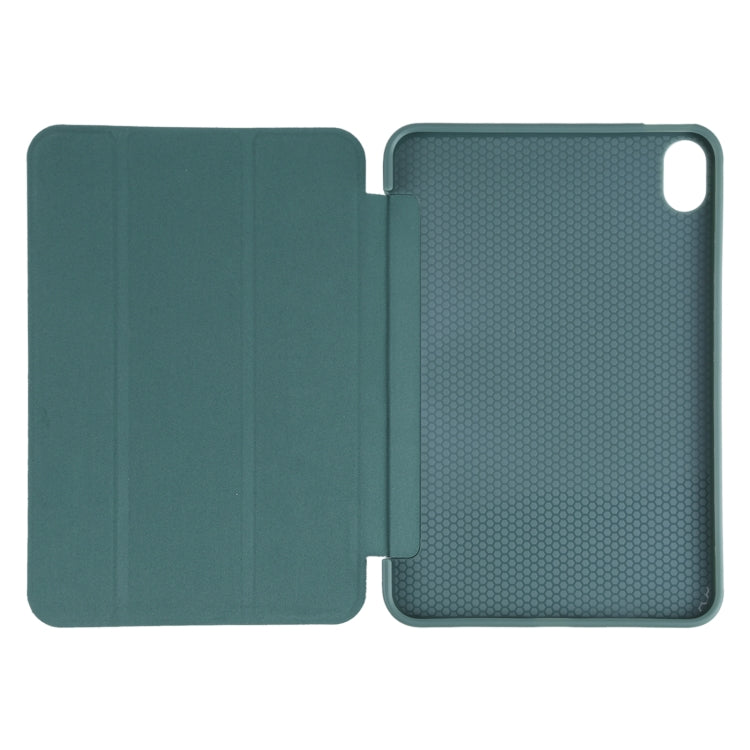 For iPad mini 2024 / mini 6 GEBEI Shockproof Horizontal Flip Tablet Case with Three-folding Holder(Pine Needle Green) - HoMEdemic™ 