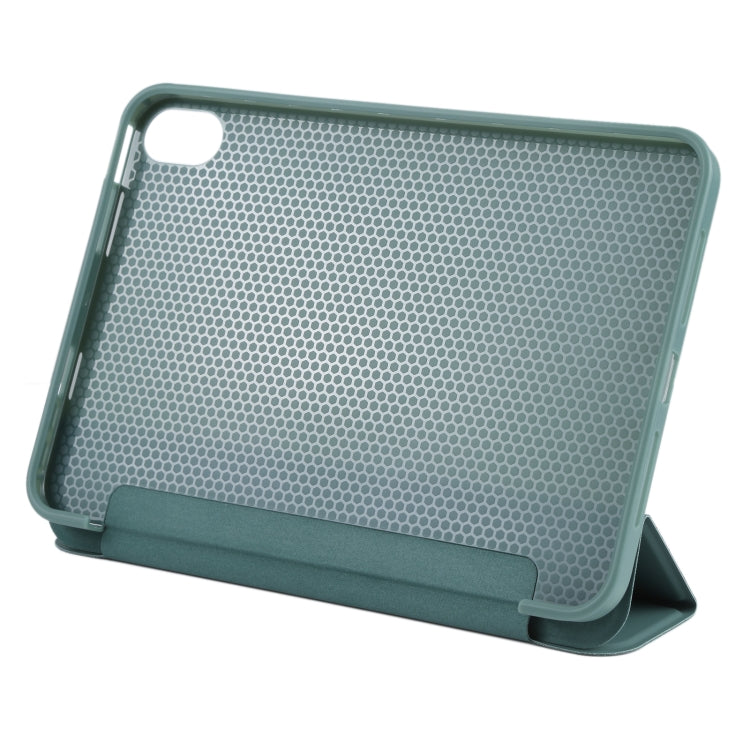 For iPad mini 2024 / mini 6 GEBEI Shockproof Horizontal Flip Tablet Case with Three-folding Holder(Pine Needle Green) - HoMEdemic™ 