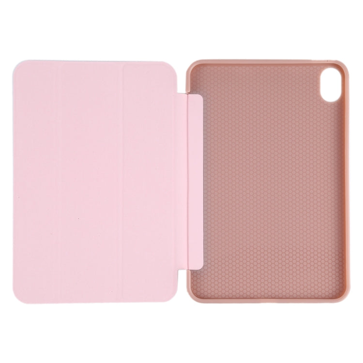 For iPad mini 2024 / mini 6 GEBEI Shockproof Horizontal Flip Tablet Case with Three-folding Holder(Rose Gold) - HoMEdemic™ 