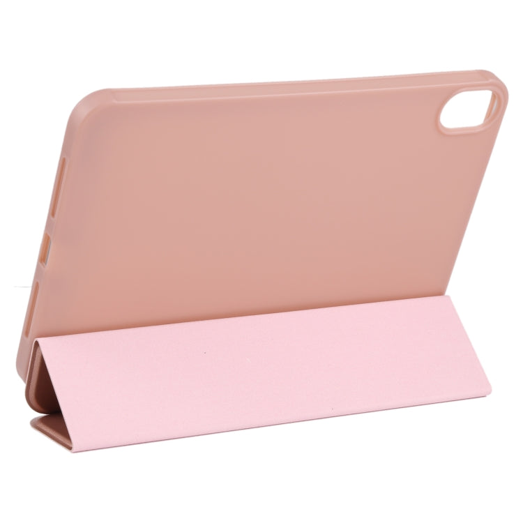 For iPad mini 2024 / mini 6 GEBEI Shockproof Horizontal Flip Tablet Case with Three-folding Holder(Rose Gold) - HoMEdemic™ 