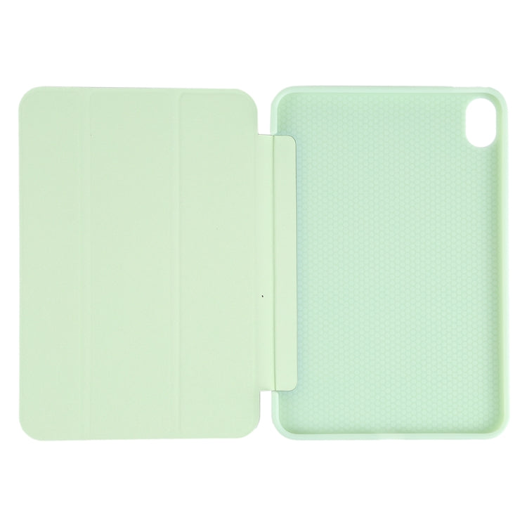 For iPad mini 2024 / mini 6 GEBEI Shockproof Horizontal Flip Tablet Case with Three-folding Holder(Mint Green) - HoMEdemic™ 