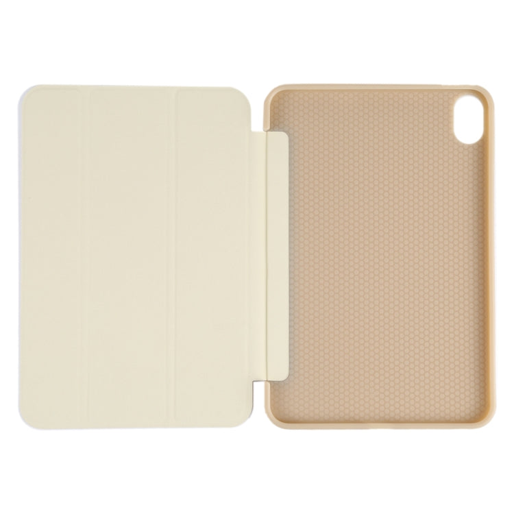 For iPad mini 2024 / mini 6 GEBEI Shockproof Horizontal Flip Tablet Case with Three-folding Holder(Gold) - HoMEdemic™ 