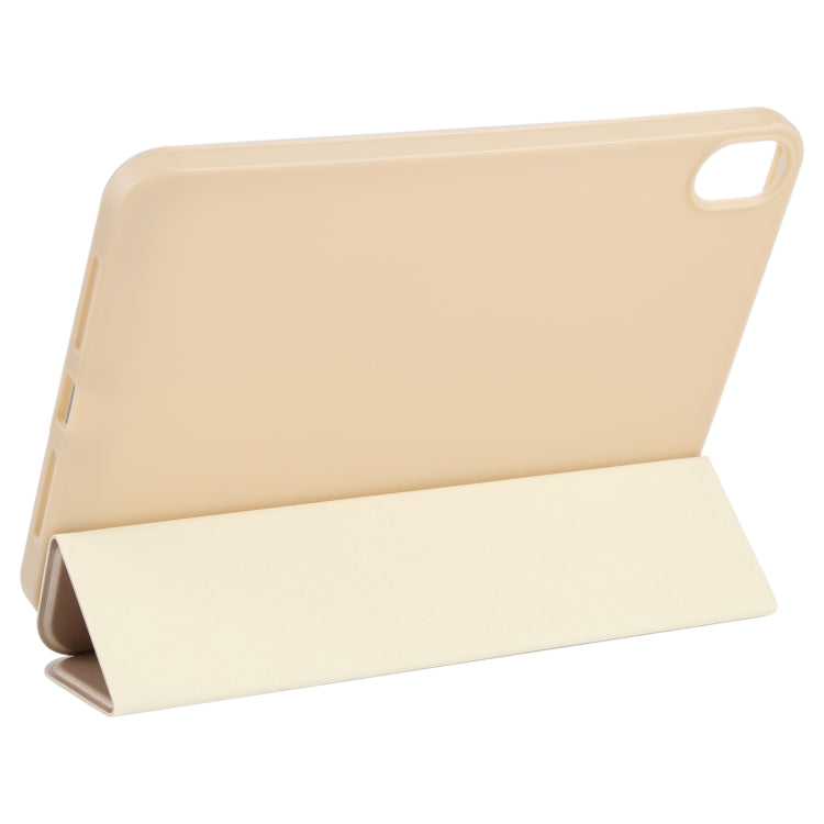 For iPad mini 2024 / mini 6 GEBEI Shockproof Horizontal Flip Tablet Case with Three-folding Holder(Gold) - HoMEdemic™ 