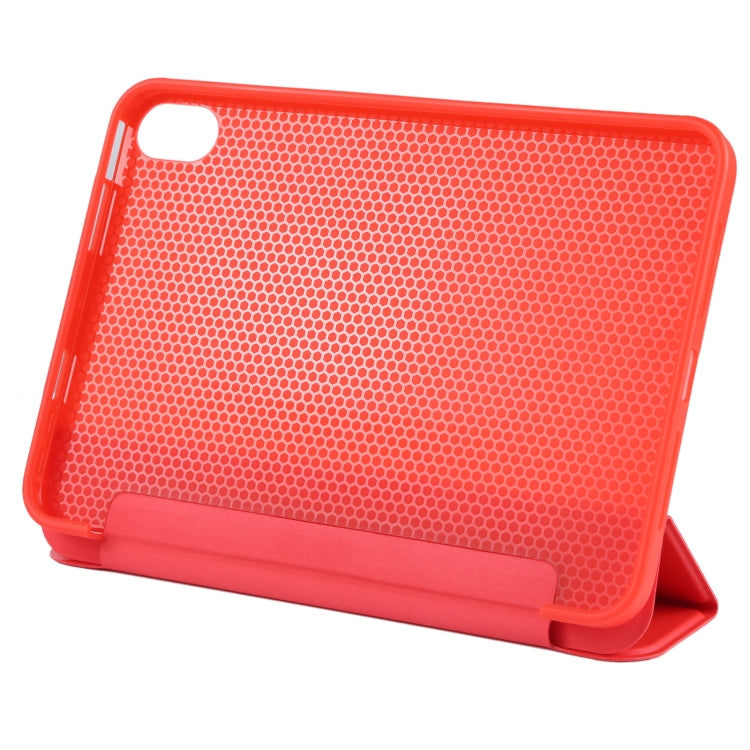 For iPad mini 2024 / mini 6 GEBEI Shockproof Horizontal Flip Tablet Case with Three-folding Holder(Red) - HoMEdemic™ 