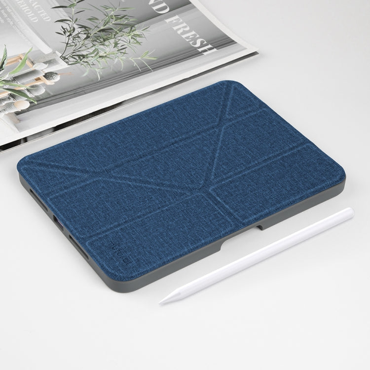 For iPad mini 6 / mini 2024 Mutural Multi-fold Smart Leather Tablet Case(Blue) - HoMEdemic™ 