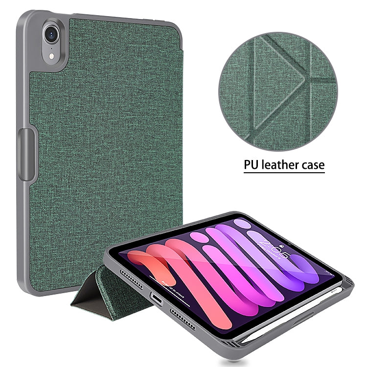 For iPad mini 6 / mini 2024 Mutural Multi-fold Smart Leather Tablet Case(Blue) - HoMEdemic™ 