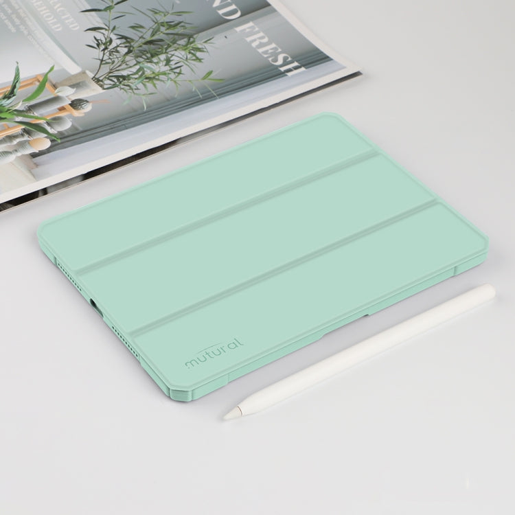 For iPad mini 6 / mini 2024 Mutural Pinyue Series Horizontal Flip Tablet Case with Holder & Pen Slot & Sleep / Wake-up Function(Mint Green) - HoMEdemic™ 