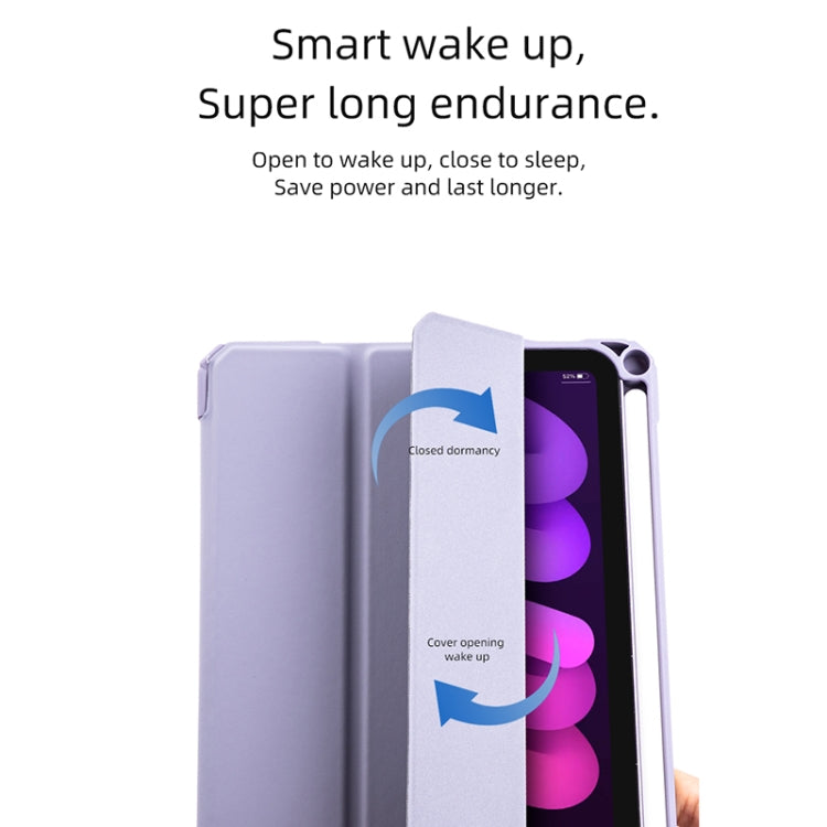 For iPad mini 6 / mini 2024 Mutural Pinyue Series Horizontal Flip Tablet Case with Holder & Pen Slot & Sleep / Wake-up Function(Purple) - HoMEdemic™ 
