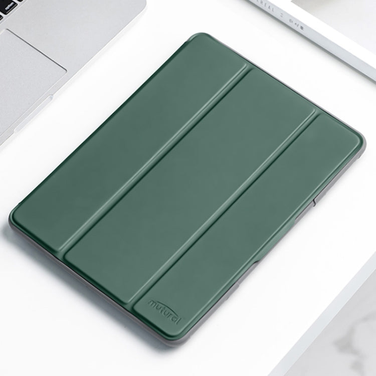 For iPad mini 6 / mini 2024 Mutural Horizontal Flip Tablet Case with Holder & Pen Slot(Dark Green) - HoMEdemic™ 