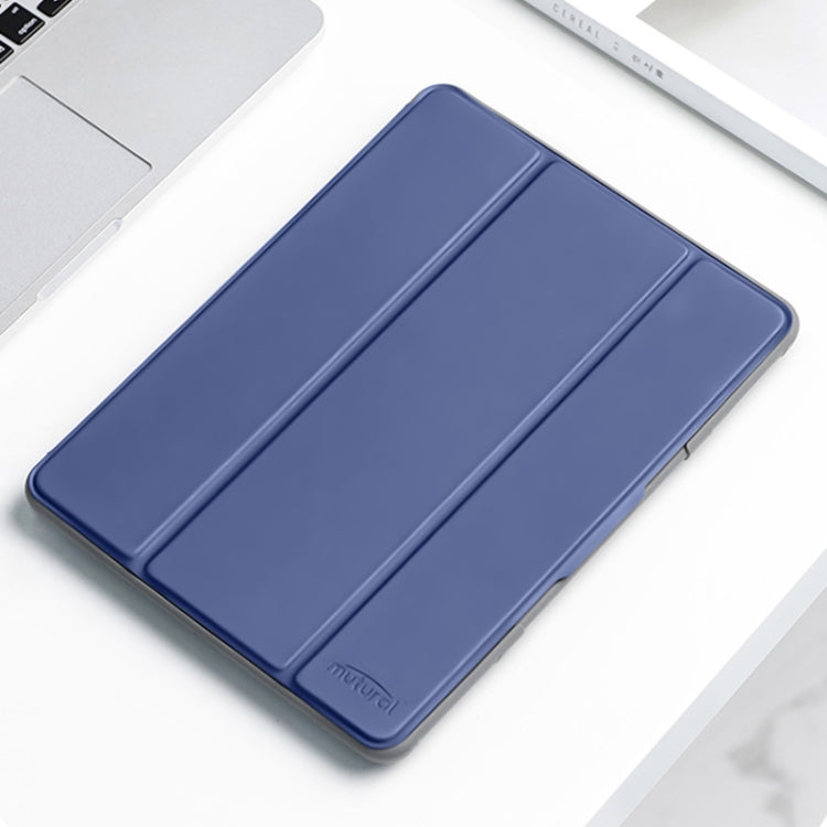 For iPad mini 6 / mini 2024 Mutural Horizontal Flip Tablet Case with Holder & Pen Slot(Dark Blue) - HoMEdemic™ 