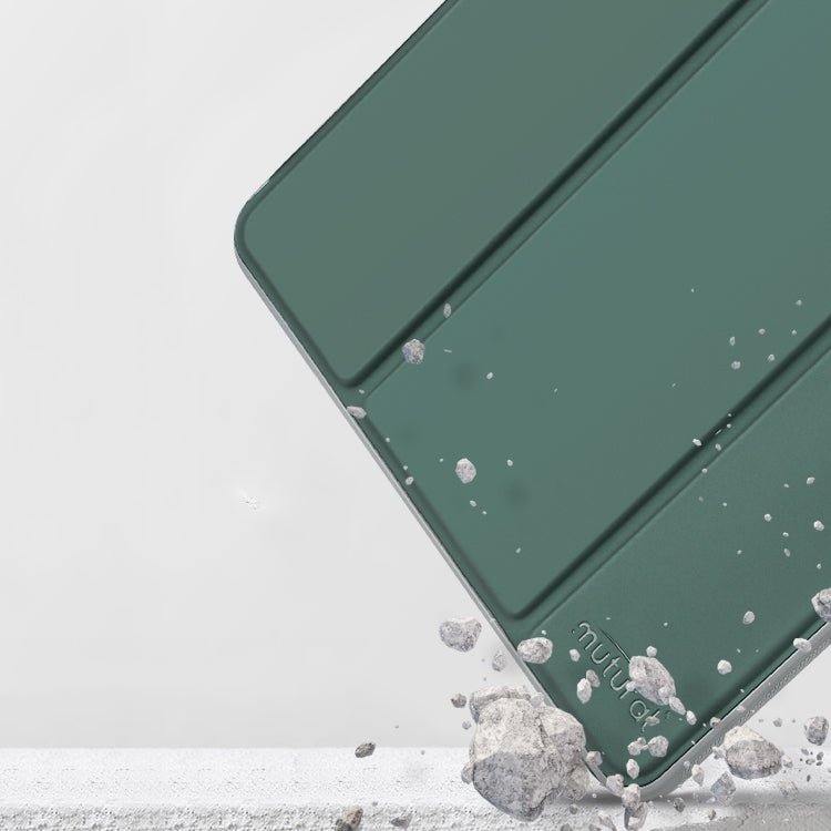 For iPad mini 6 / mini 2024 Mutural Horizontal Flip Tablet Case with Holder & Pen Slot(Dark Green) - HoMEdemic™ 