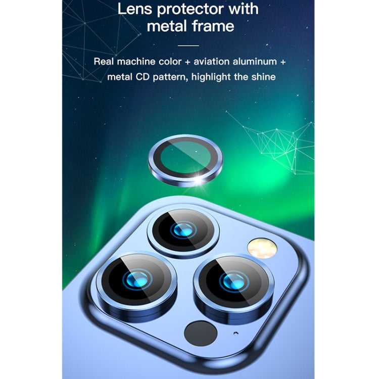 For iPhone 13 Pro / 13 Pro Max TOTUDESIGN AB-061 Golden Shield Series Metal Frame Camera Lens Film (Gold) - HoMEdemic™ 
