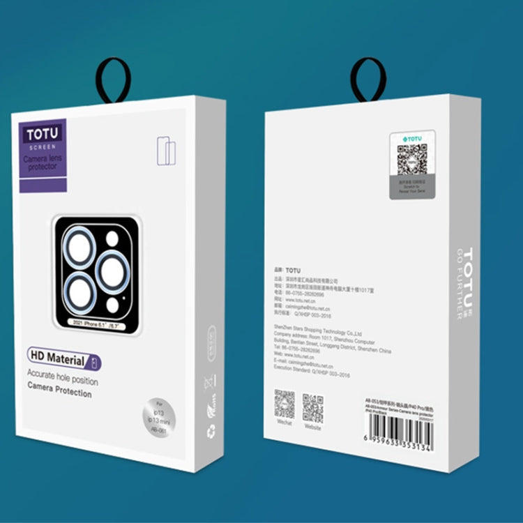 For iPhone 13 Pro / 13 Pro Max TOTUDESIGN AB-061 Golden Shield Series Metal Frame Camera Lens Film (Silver) - HoMEdemic™ 