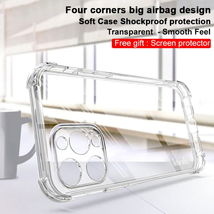 For iPhone 13 Pro IMAK All-inclusive Shockproof Airbag TPU Phone Case with Screen Protector (Transparent) - HoMEdemic™ 