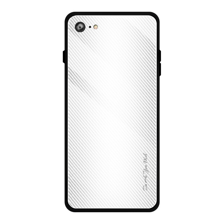 For iPhone SE 2022 / SE 2020 / 8 / 7 Texture Gradient Glass Protective Case(White) - HoMEdemic™ 