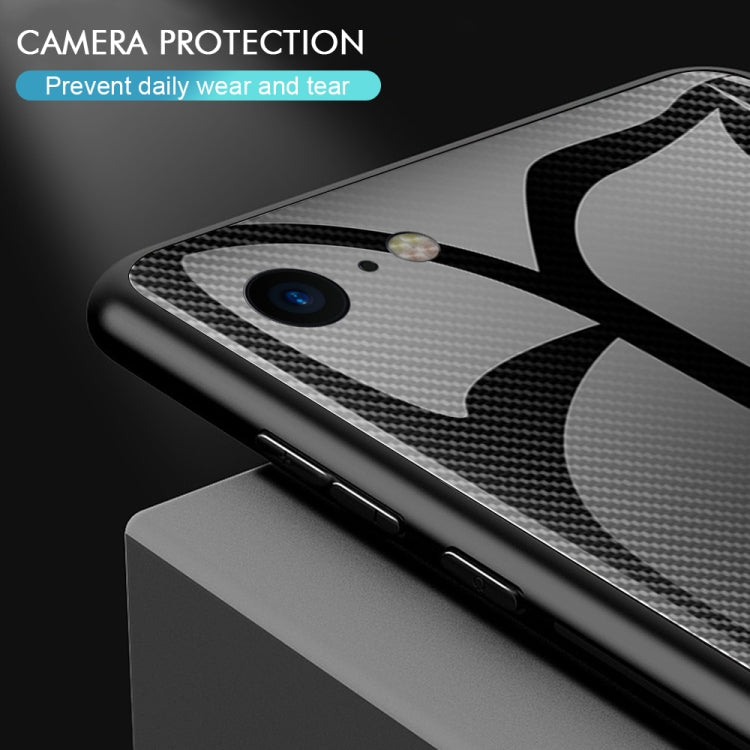 For iPhone SE 2022 / SE 2020 / 8 / 7 Texture Gradient Glass Protective Case(White) - HoMEdemic™ 