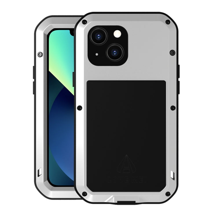 For iPhone 13 mini LOVE MEI Metal Shockproof Life Waterproof Dustproof Protective Phone Case (Silver) - HoMEdemic™ 