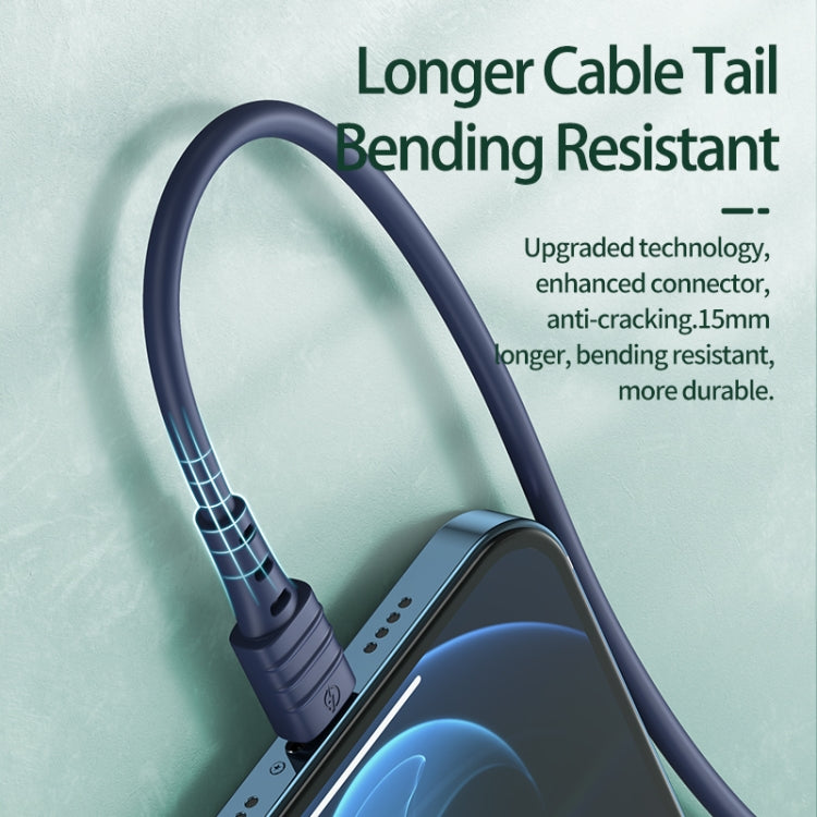 REMAX RC-179i 2.4A 8 Pin High Elastic TPE Fast Charging Data Cable, Length: 1m(Blue) - HoMEdemic™ 