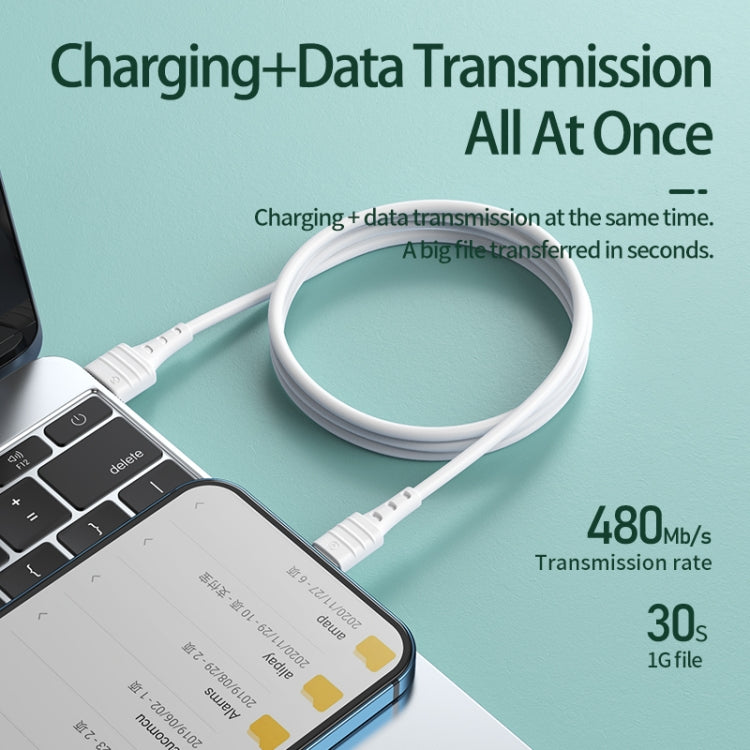REMAX RC-179i 2.4A 8 Pin High Elastic TPE Fast Charging Data Cable, Length: 1m(Blue) - HoMEdemic™ 