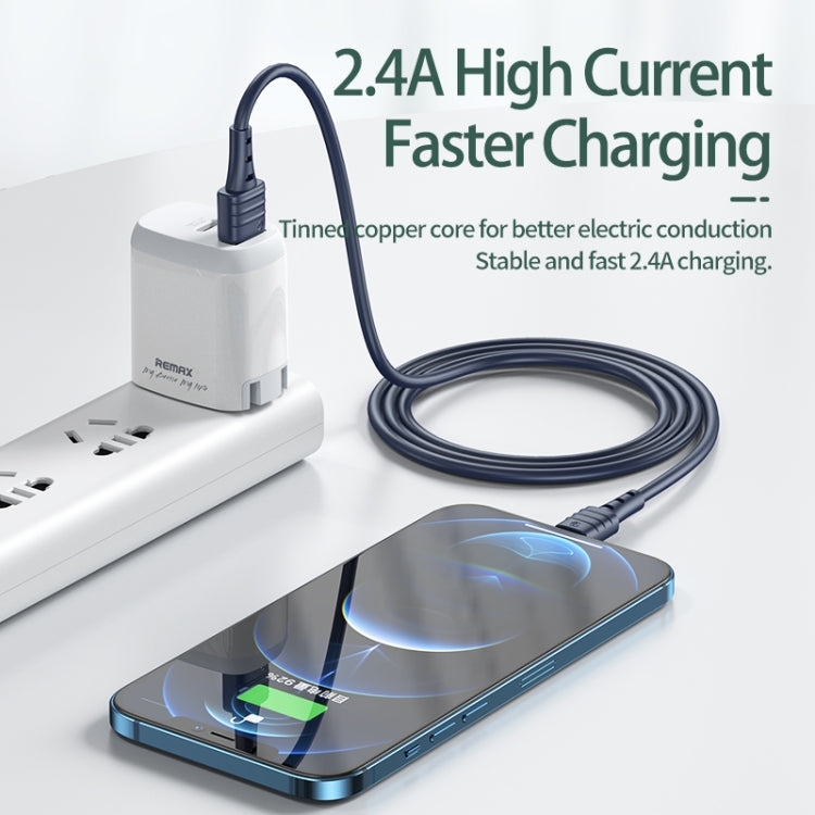 REMAX RC-179i 2.4A 8 Pin High Elastic TPE Fast Charging Data Cable, Length: 1m(White) - HoMEdemic™ 