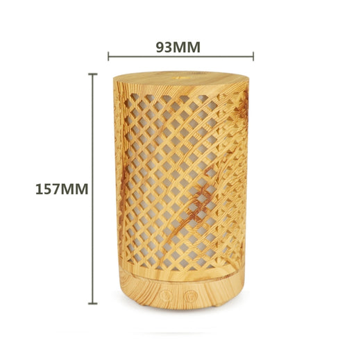 USB 200ml Hollow-out Forest Pattern Wooden Essential Oil Aromatherapy Machine Ultrasonic Humidifier Automatic Alcohol Sprayer(Light Brown-1) - HoMEdemic™ 