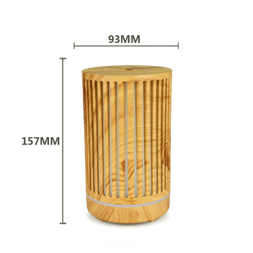 200ml Hollow-out Forest Pattern Wooden Essential Oil Aromatherapy Machine Ultrasonic Humidifier Automatic Alcohol Sprayer, Plug Specification:US Plug(Light Brown-2) - HoMEdemic™ 