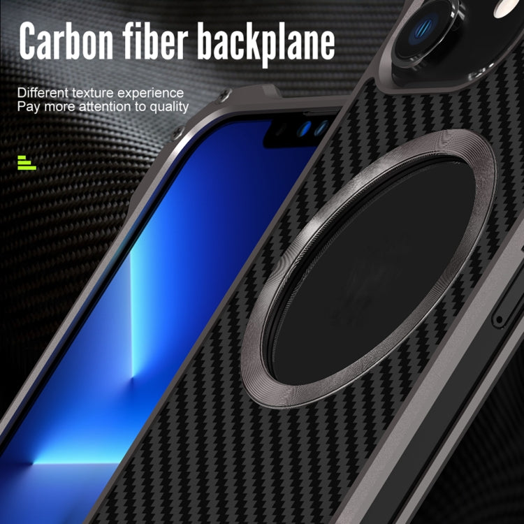 For iPhone 12 Pro Max R-JUST RJ51 Hollow Shockproof Metal Protective Phone Case(Dark Grey) - HoMEdemic™ 