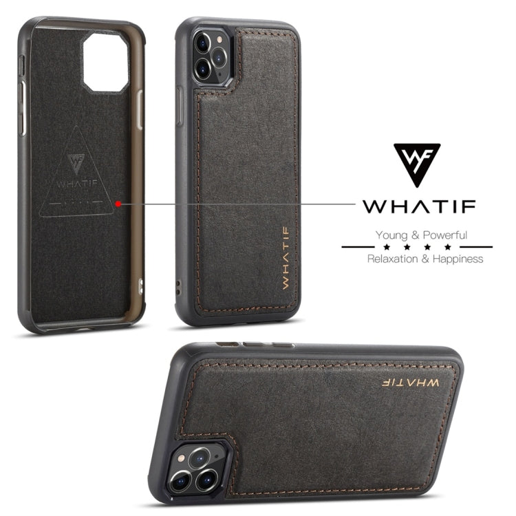 For iPhone 11 Pro WHATIF Kraft Paper TPU + PC Full Coverage Protective Case(Black) - HoMEdemic™ 