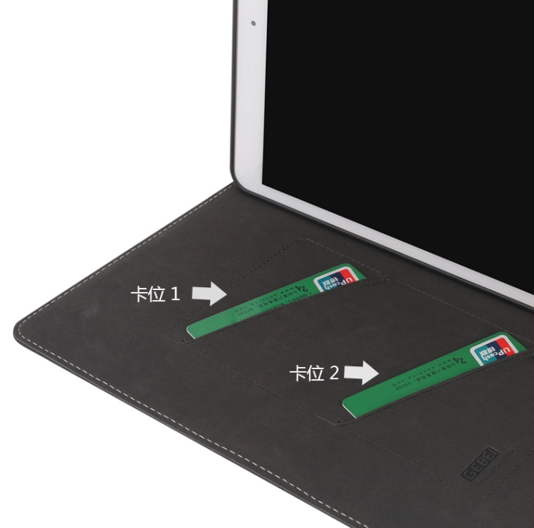For iPad 10.2 2021 / 2020 / 2019 GEBEI PU+TPU Horizontal Flip Protective Case with Holder & Card Slots(Black) - HoMEdemic™ 