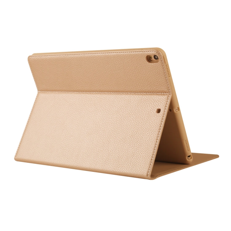 For iPad 10.2 2021 / 2020 / 2019 GEBEI PU+TPU Horizontal Flip Protective Case with Holder & Card Slots(Gold) - HoMEdemic™ 