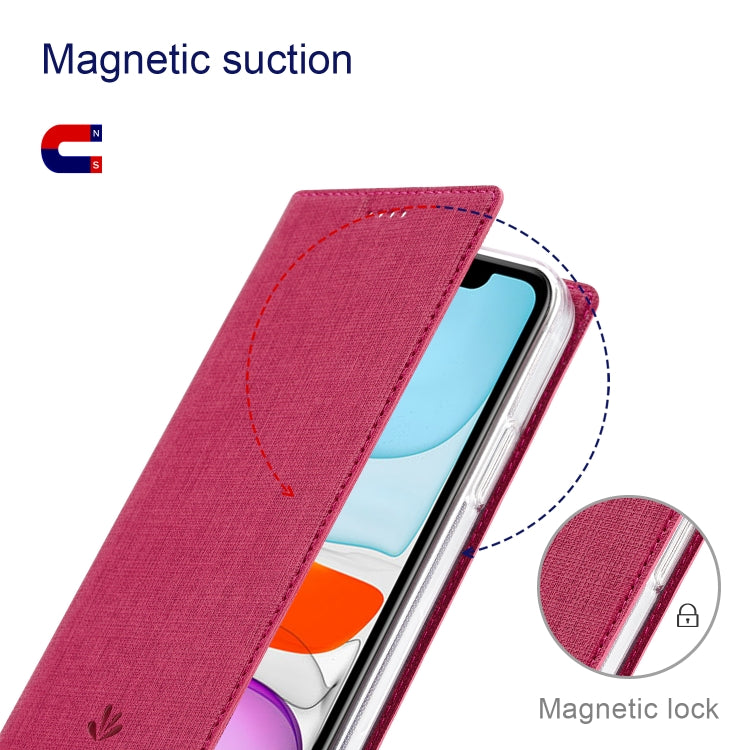 For iPhone 13 ViLi DMX Series Shockproof Magsafe Magnetic Horizontal Flip Leather Phone Case(Rose Red) - HoMEdemic™ 